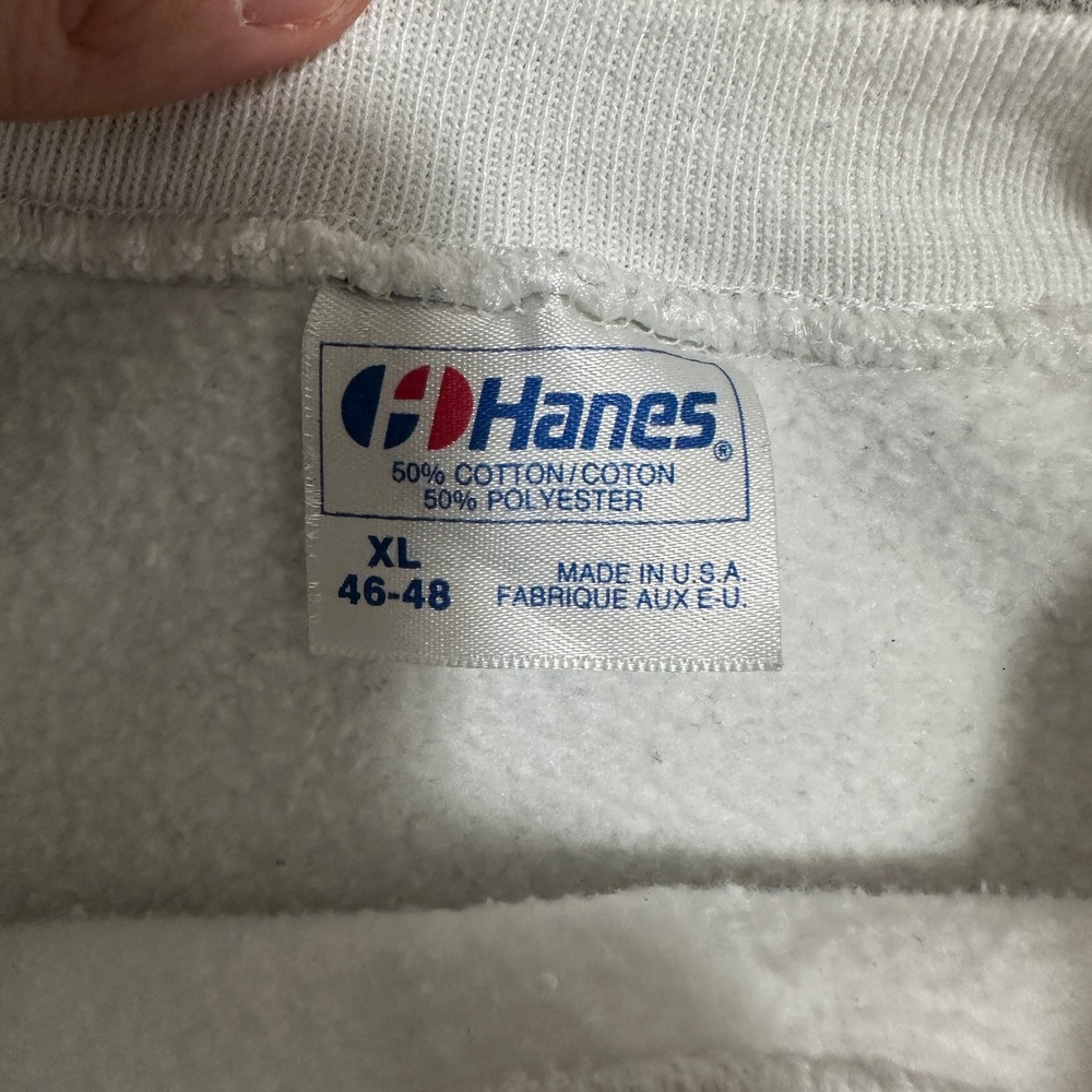 Vintage Hanes Ring Leader Dog Mice Graphic Sweatshirt White Mens XL - Picture 6 of 12